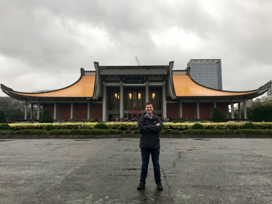 In front of the Sun Yat-sen Memorial